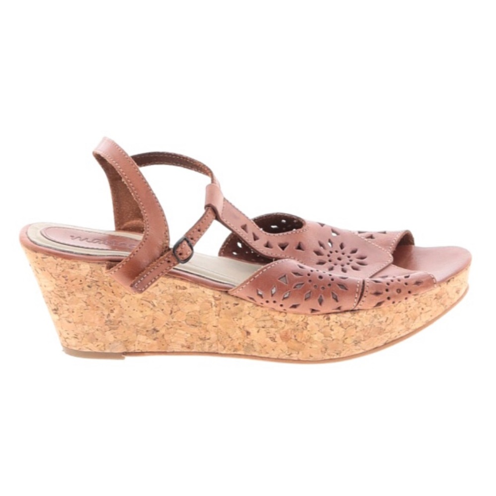 Matisse Cutout Leather Wedge Sandals